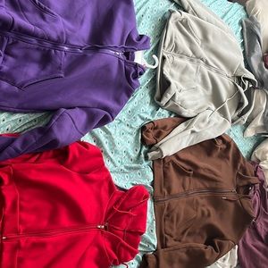 3 regular jackets one cropped